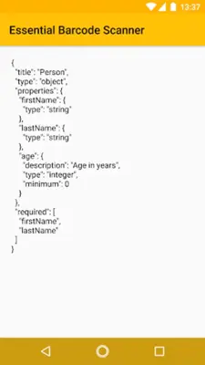 Essential Barcode Scanner android App screenshot 0